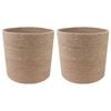 vidaXL Set saksija za biljke 2 kom. Prirodna &Oslash; 21 x 21 cm 100% Jut