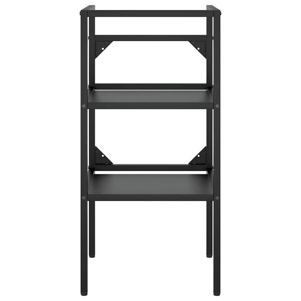 vidaXL Okvir za kupaonski umivaonik crni 40 x 38 x 83 cm željezni