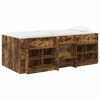vidaXL Loft krevet s ormarom 3 kom. Dimljeni hrast Konstruirano drvo