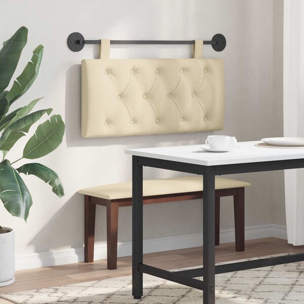 vidaXL Držeće uzglavlje Zidne Krema 100 x 55 x 7 cm tkanina