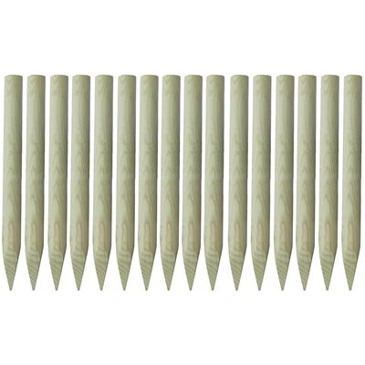 vidaXL Šiljasti stupovi za ogradu 16 kom od impregniranog drva 100 cm