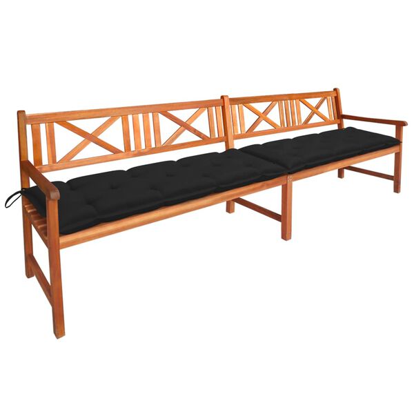 vidaXL Vrtna klupa s jastucima 240 cm od masivnog bagremovog drva