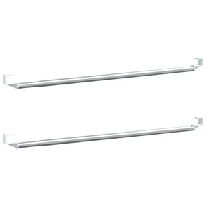 vidaXL Karni&scaron;e 2 kom bijelo-srebrne 40 - 60 cm aluminijske