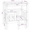 vidaXL Krevet za pse crna 65,5x50,5x70 cm od masivne borovine