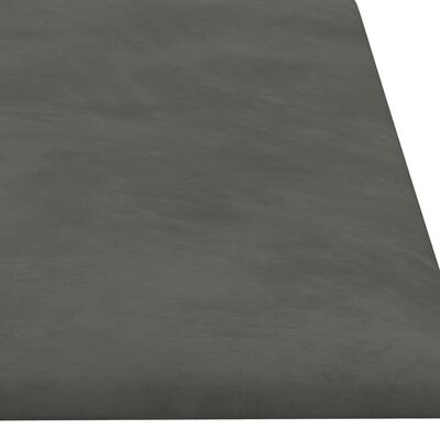 vidaXL Zidne ploče baršunaste 12 kom tamnosive 60 x 15 cm 1,08 m²