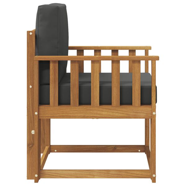 vidaXL Vanjski kauč Čvrsto drvo akacije i poliester Prirodna