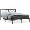 vidaXL Metalni okvir za krevet s uzglavljem crni 140x190 cm