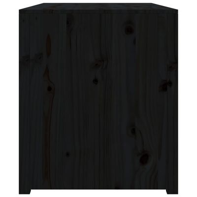 vidaXL Vanjski kuhinjski ormarić crni 106x55x64 cm masivna borovina