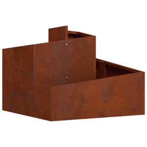 vidaXL Vrtna saksija Rđa 60 x 60 x 50 cm Otporni čelik