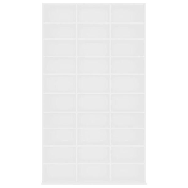 vidaXL Ormarić za CD-ove bijeli 102x16x177,5 cm od konstruiranog drva