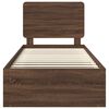 vidaXL Krevetna konstrukcija s uzglavljem Smeđi hrast 75 x 190 cm