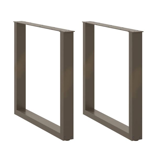vidaXL Noge za blagovaonski stol U-oblik 2 kom Prirodni čelik 90 x (72-73) cm Čelik
