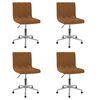 3086524 vidaXL Swivel Dining Chairs 4 pcs Brown Velvet (333839x2)