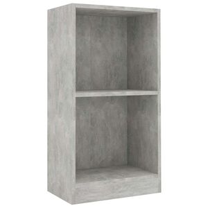 vidaXL Polica za knjige beton siva 40x24x75 cm konstruirano drvo