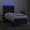 vidaXL Krevet box spring s madracem LED crni 90x190 cm od tkanine