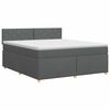 vidaXL Boxspring krevet s madracem Tamnosiva 140 x 200 cm Tkanina