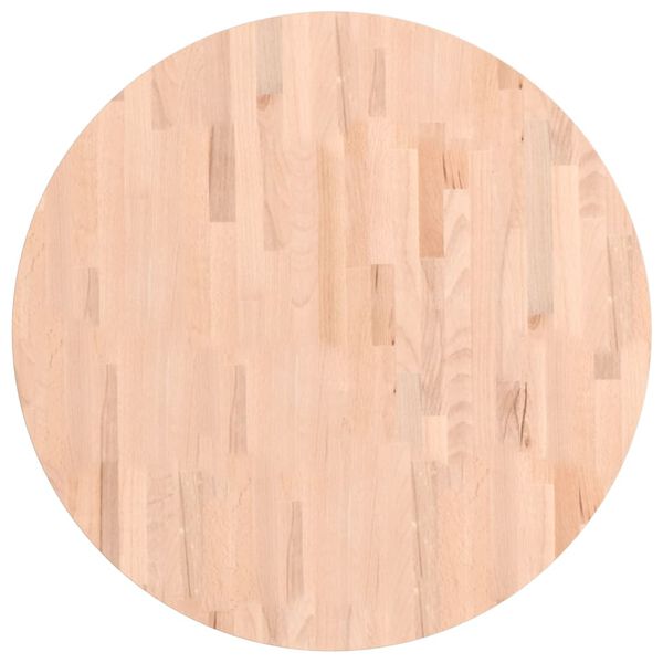 vidaXL Stolna ploča &Oslash; 80 x 2,5 cm okrugla od masivne bukovine