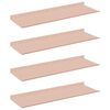 vidaXL Lebdeća polica Zidne 4 pcs Ružičasta 60 x 18 x 2,5 cm Čelik