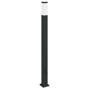 vidaXL Stupić s utičnicom 110 cm Crna IP44