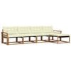 vidaXL Set vanjskih sofa 5 kom. Prirodna i krem