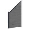 vidaXL Set ograde 95 x 180 cm WPC i aluminij Siva