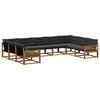 vidaXL Set vanjskih sofa 9 kom. Prirodna i crna