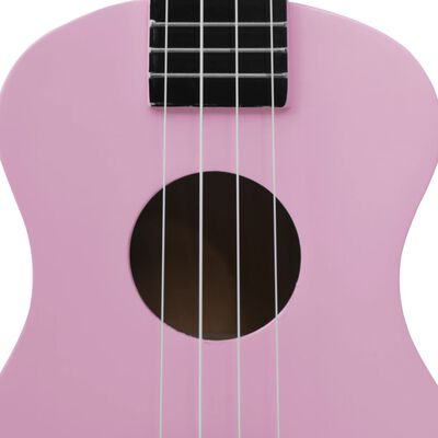 vidaXL Set dječjeg ukulelea Soprano s torbom ružičasti 23 "
