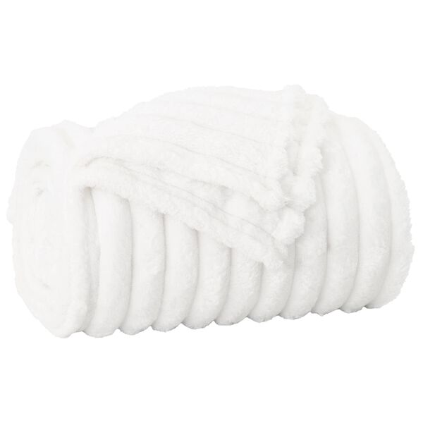 vidaXL Pokrivač Bijelo 150 x 130 cm Runo