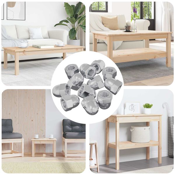 vidaXL Žir 9574 pcs Srebrno M6 x 10 mm Željezo