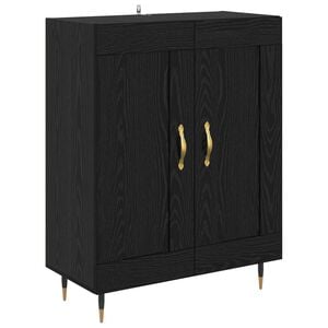 vidaXL Kreveta Crni hrast 69,5 x 34 x 90 cm Konstruirano drvo