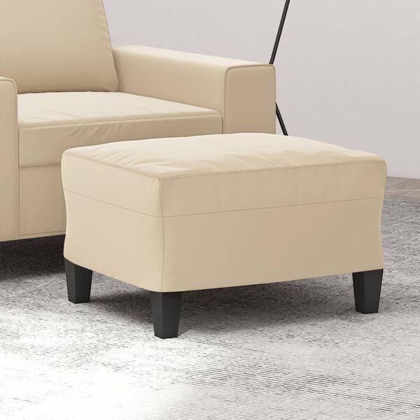 vidaXL Tabure krem 60 x 50 x 41 cm od mikrovlakana