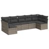 vidaXL 7-dijelni set vrtnih sofa sivi od poliratana