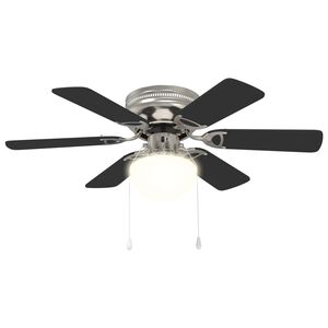 vidaXL Stropni ventilator s osvjetljenjem &Oslash; 82 cm Crna
