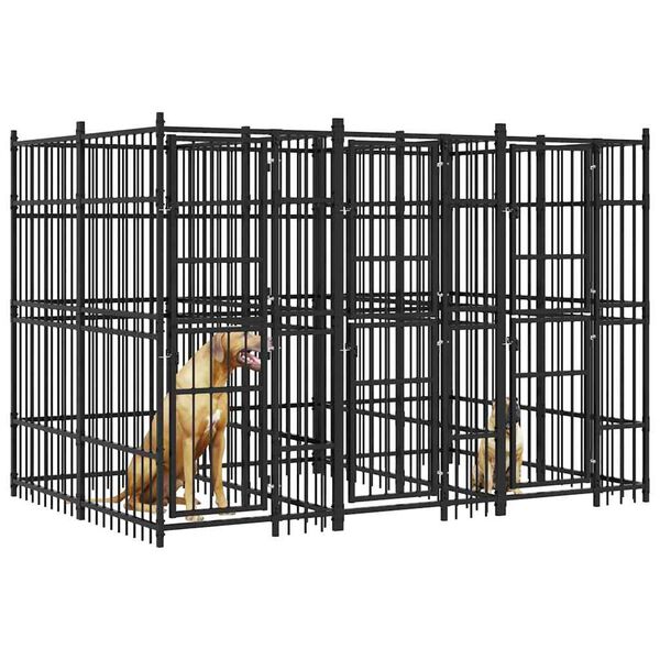 vidaXL Vanjski kavez za pse čelični 5,53 m&sup2;