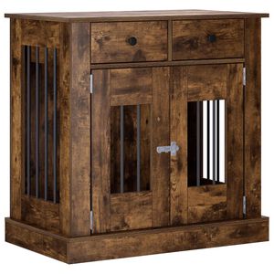 vidaXL Namje&scaron;taj za kućni kavez Dimljeni hrast 80 x 47,5 x 80 cm