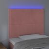 vidaXL LED uzglavlje ružičasto 80x5x118/128 cm bar&scaron;unasto