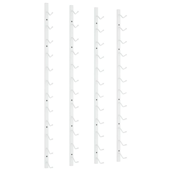 vidaXL Zidni stalak za vino za 12 boca 2 kom bijeli željezni