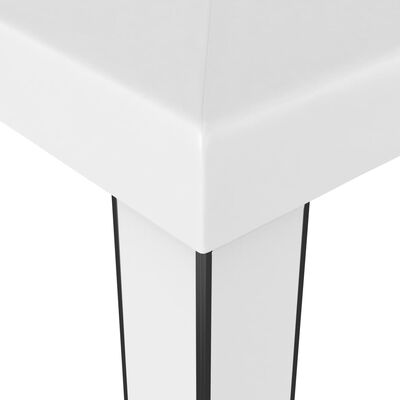 vidaXL Sjenica s dva krova i LED svjetlosnim trakama 3 x 3 m bijela