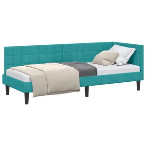 vidaXL Kutni okvir kreveta Tirkizna 80 x 200 cm Bar&scaron;un