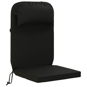 vidaXL Jastuk za sunčanje 100% poliester Crna 55 x 124 x 5 cm