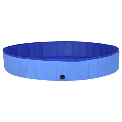 vidaXL Sklopivi bazen za pse plavi 200 x 30 cm PVC