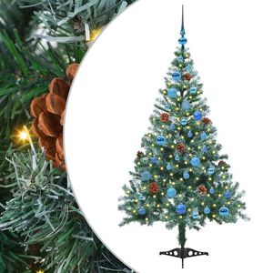 vidaXL Umjetno božićno drvce s stalakom Zelena 150 cm PVC i čelik