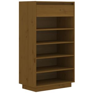 vidaXL Ormarić za cipele boja meda 60 x 34 x 105 cm masivna borovina