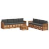 vidaXL Set vanjskih sofa 9 kom. Prirodna i antracit