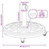 vidaXL Baza za suncobran Crna &Oslash;38-48 mm Polietilen, beton i željezo