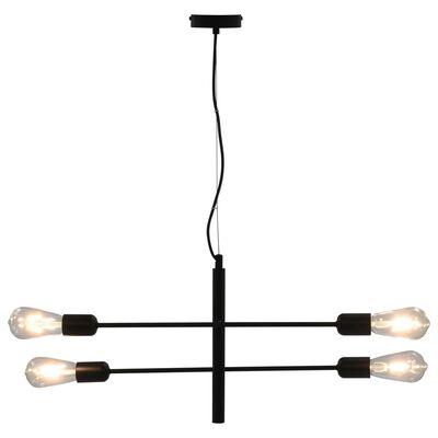 vidaXL Stropna svjetiljka sa žaruljama sa žarnom niti 2 W crna E27