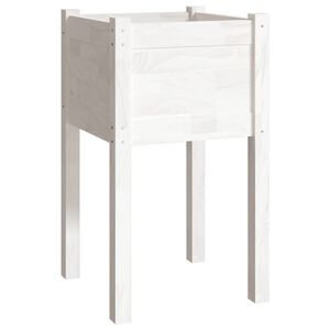 vidaXL Vrtna sadilica bijela 40 x 40 x 70 cm od masivne borovine