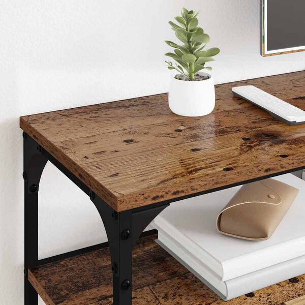 vidaXL TV ormar Staro drvo 160 x 30 x 50 cm Obrađeno drvo i čelik