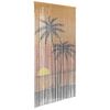vidaXL Zavjesa za vrata protiv kukaca Otisak palme 100x200 cm bambus