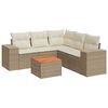 vidaXL 6-dijelni set vrtnih sofa s jastucima bež od poliratana